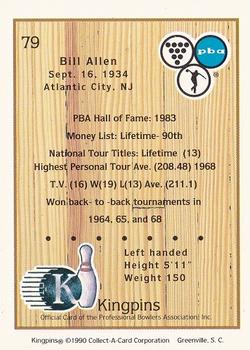 1990 Collect-A-Card Kingpins #79 Bill Allen Back